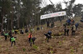 산림청, 완도군에서 올해 첫 나무심기 행사 열어