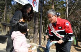 김재현 산림청장, 오대산에서 산불예방 캠페인 펼쳐