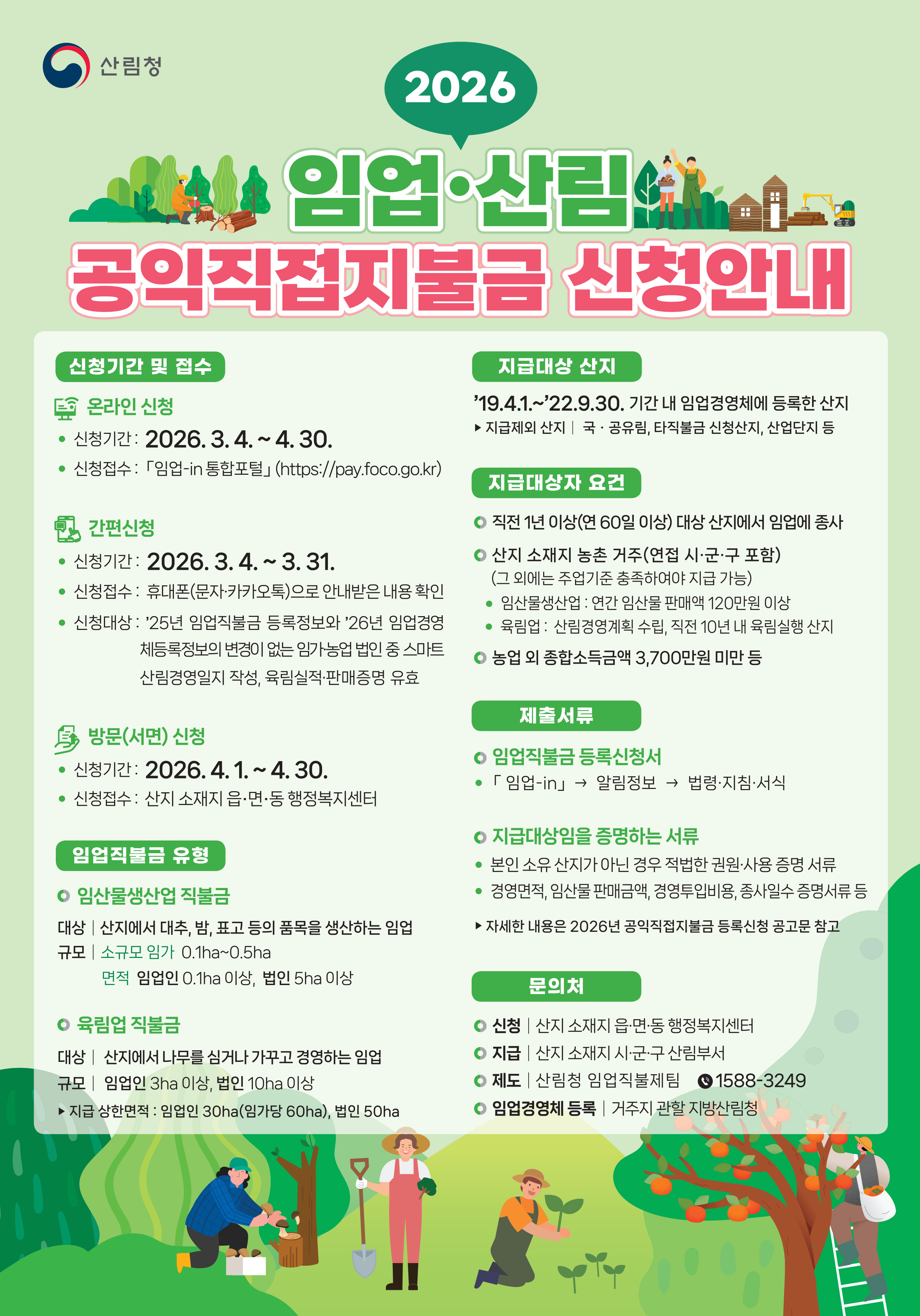 2026년 임업직불금 신청, 지금 준비하세요 이미지1
