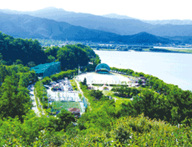 공지천 녹색쌈지숲 전경