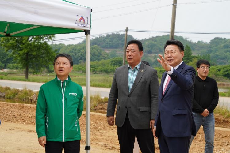 남성현 산림청장, 당진시 산불피해지 현장 점검