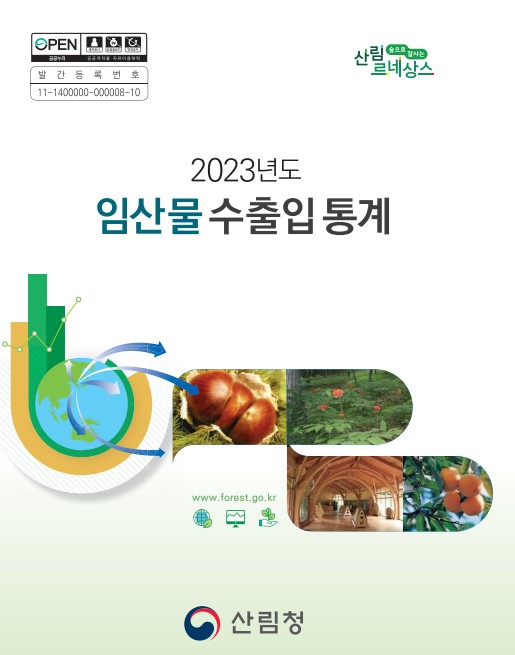 2023년 임산물 수출입 통계 표지