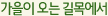 가을이 오는 길목에서