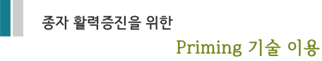 종자 활력증진을 위한 Priming 기술 이용