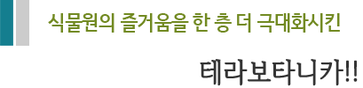 식물원의 즐거움을 한 층 더 극대화시킨 테라보타니카