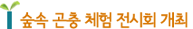 숲속 곤충 체험 전시회 개최